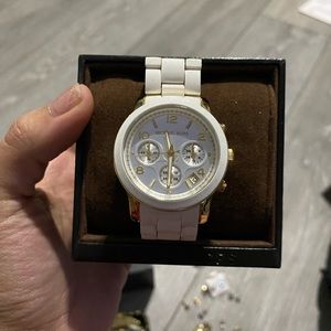 White Michael kors watch